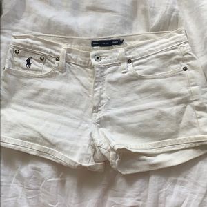 Ralph Lauren Sport white denim shorts